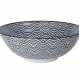 ceramiczna miska do ramenu czarno - biała Wave 21,5 x 7 cm