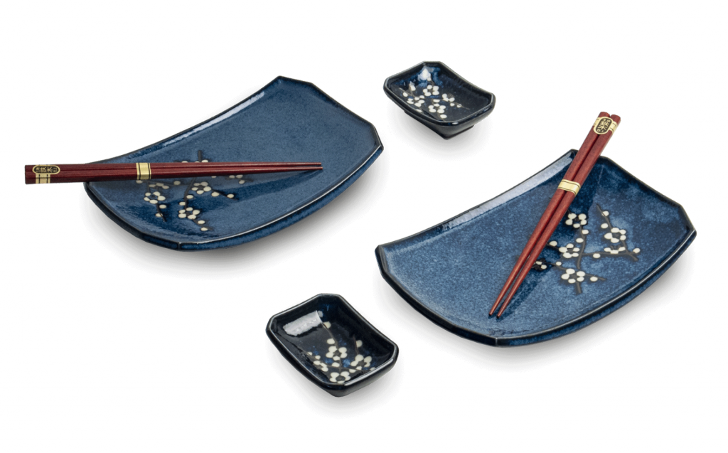 Zestaw do sushi Sakura navy dla dwóch osób.