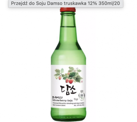 Soju koreański napój truskawkowy Damso 350 ml
